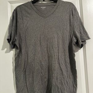 Unisex Grey V-Neck Tshirt